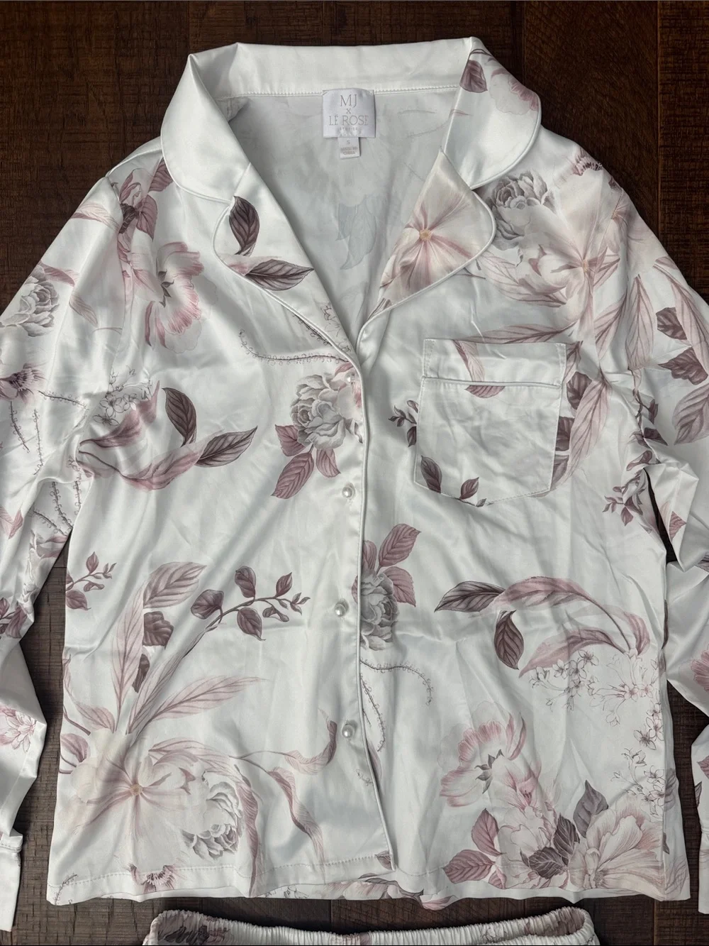 MJ x Le Rose Stories Bridal Pajama Set Floral